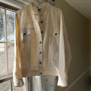 Carole Little natural linen colored jacket